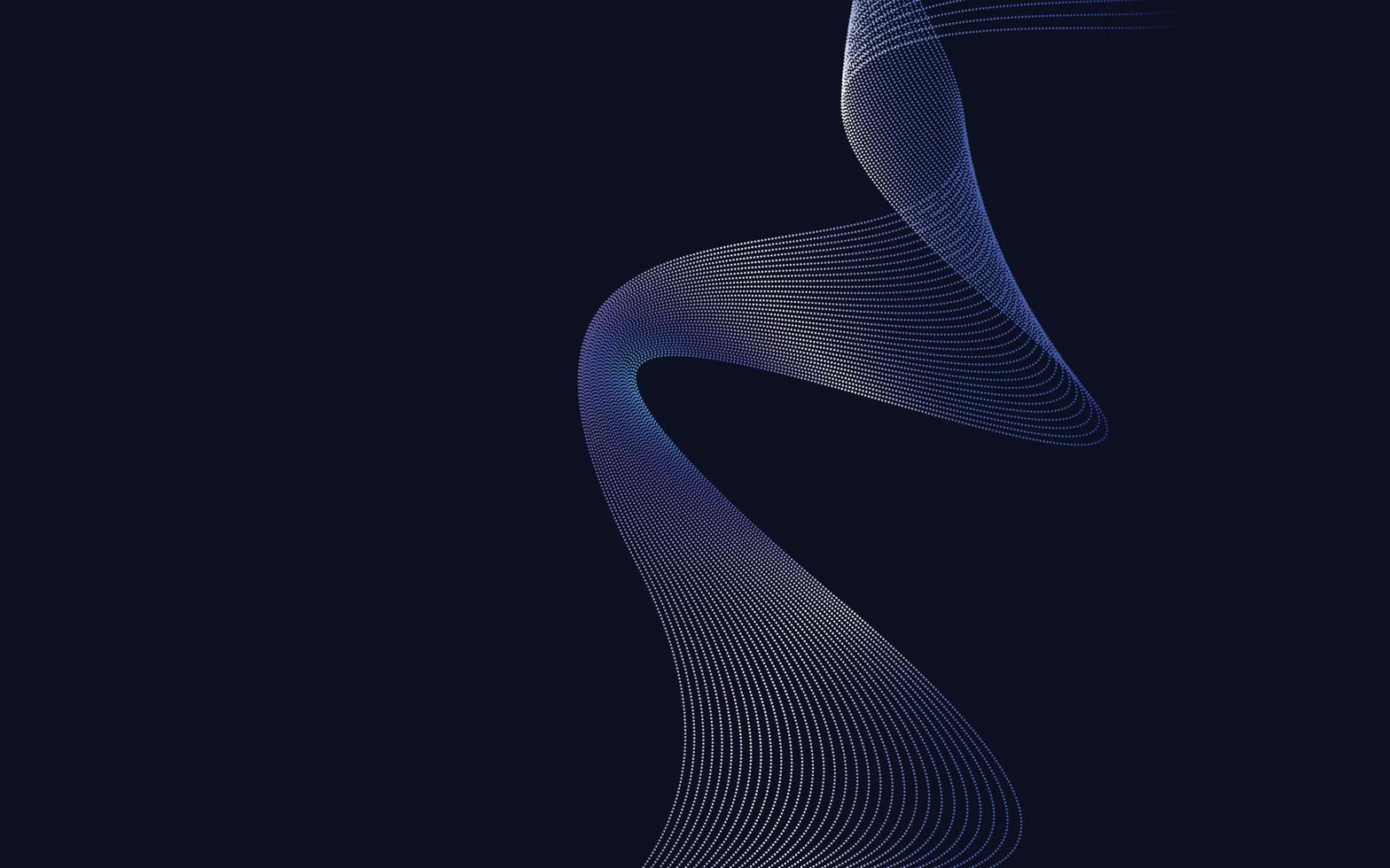 abstrakter blauer Farbverlauf Technologielinie Wellenhintergrund vektor