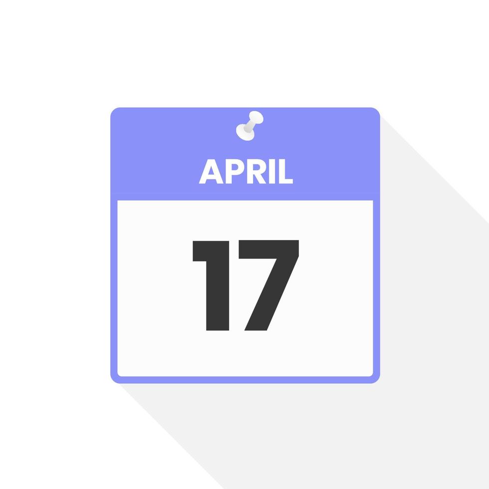 Kalendersymbol vom 17. April. datum, monat, kalender, symbol, vektor, illustration vektor