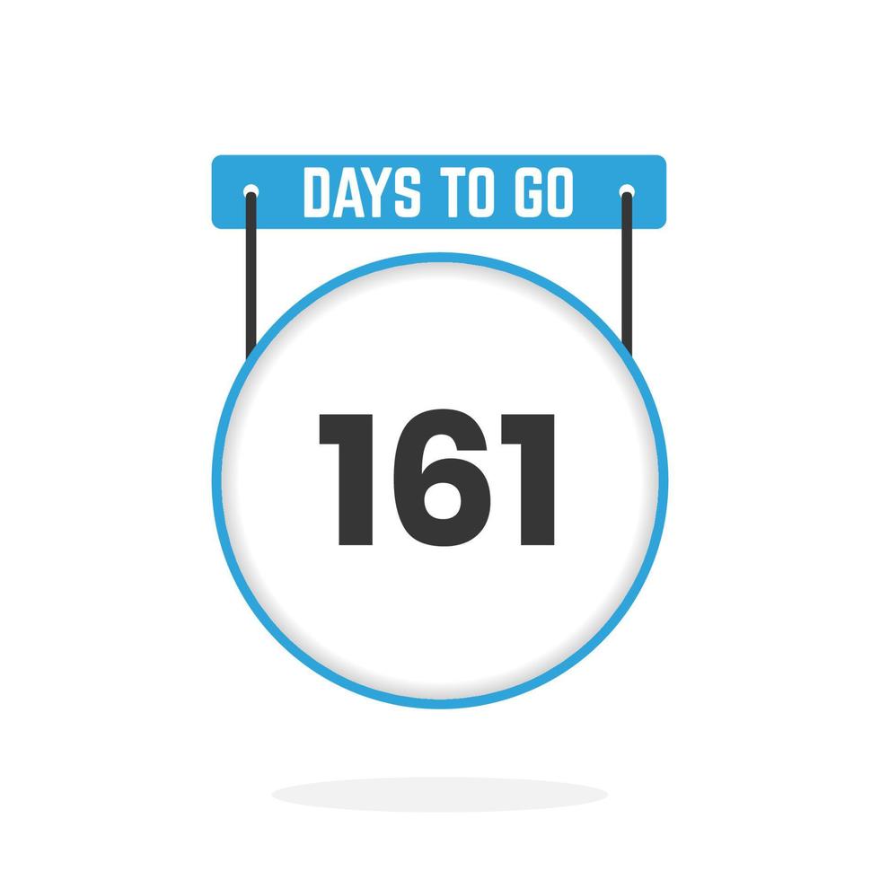 Noch 161 Tage Countdown für Verkaufsförderung. Noch 161 Tage Werbeverkaufsbanner vektor