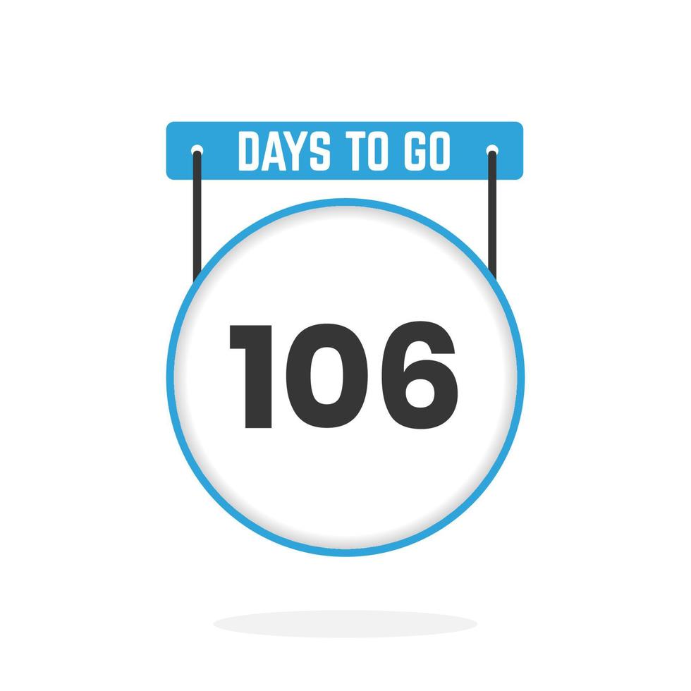 Noch 106 Tage Countdown für Verkaufsförderung. Noch 106 Tage bis zum Werbeverkaufsbanner vektor