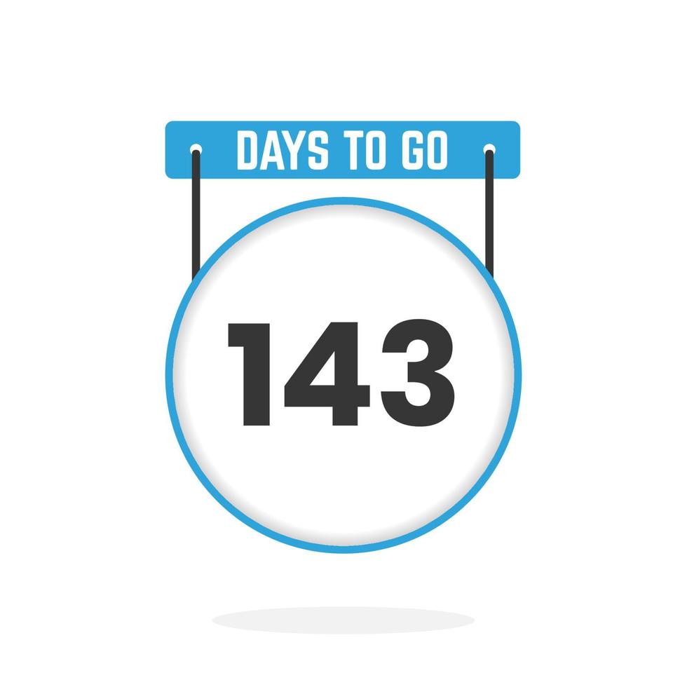 Noch 143 Tage Countdown für Verkaufsförderung. Noch 143 Tage bis zum Werbeverkaufsbanner vektor