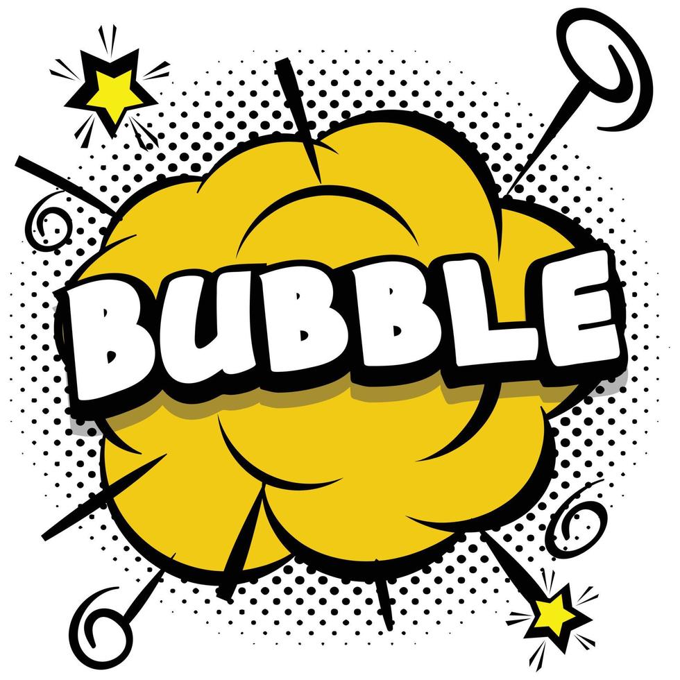 Bubble Comic helle Vorlage mit Sprechblasen auf bunten Rahmen vektor