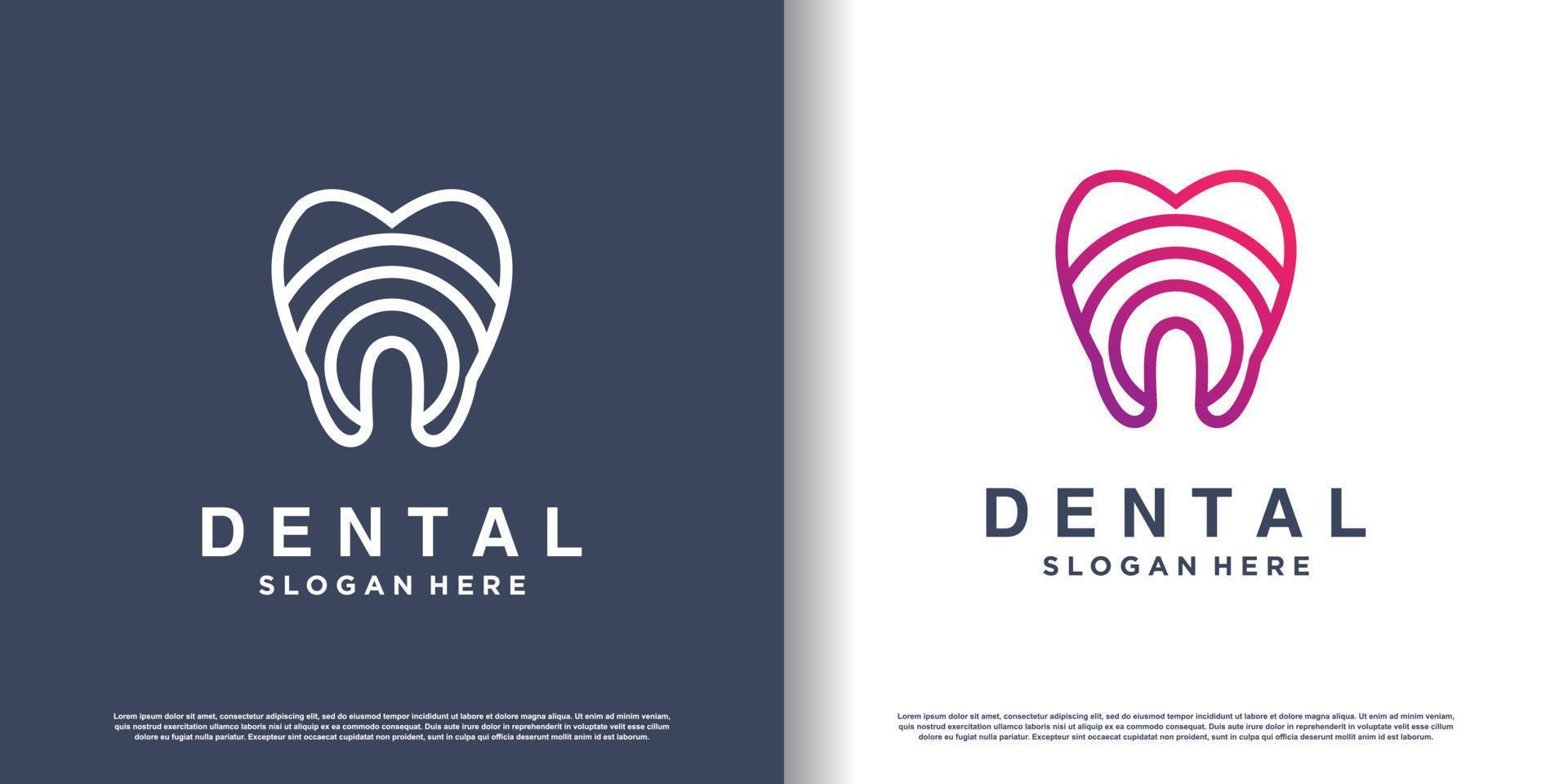 Dental-Logo-Konzept mit einzigartigem und kreativem Premium-Vektor-Teil 5 vektor