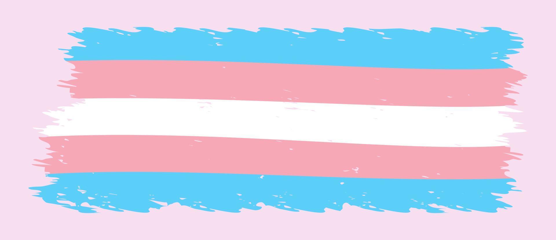 Transgender-Stolz-Flaggenvektorillustration lokalisiert auf lila Hintergrund vektor