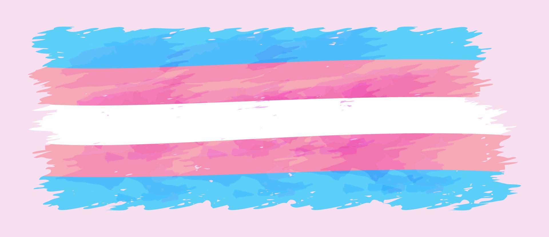 trans stolthet flagga vektor illustration isolerat på lila bakgrund