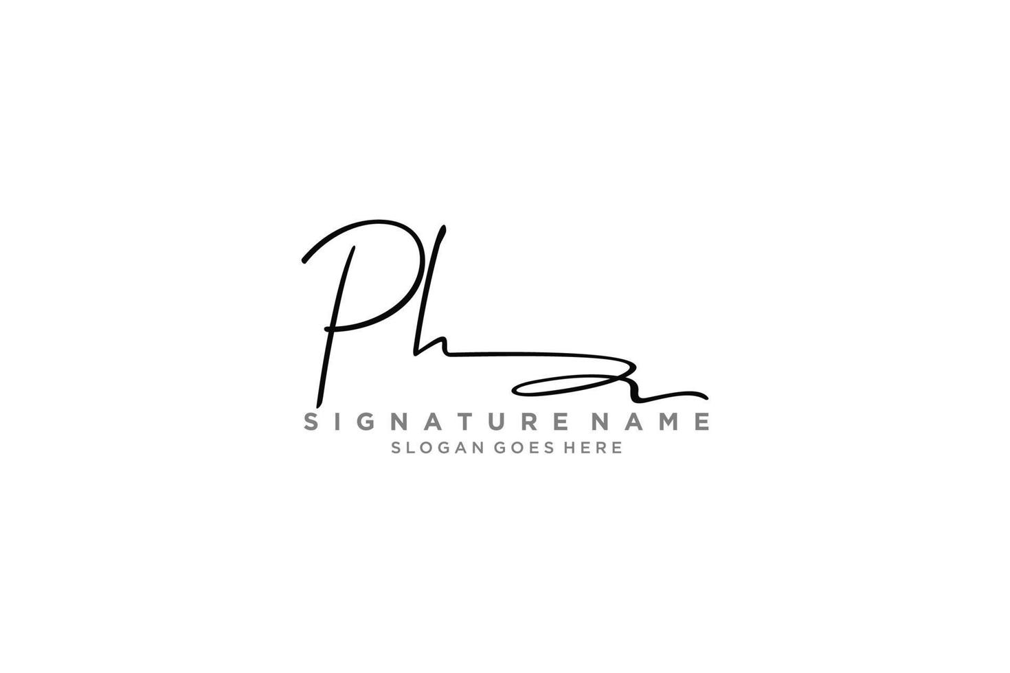 första ph brev signatur logotyp mall elegant design logotyp tecken symbol mall vektor ikon