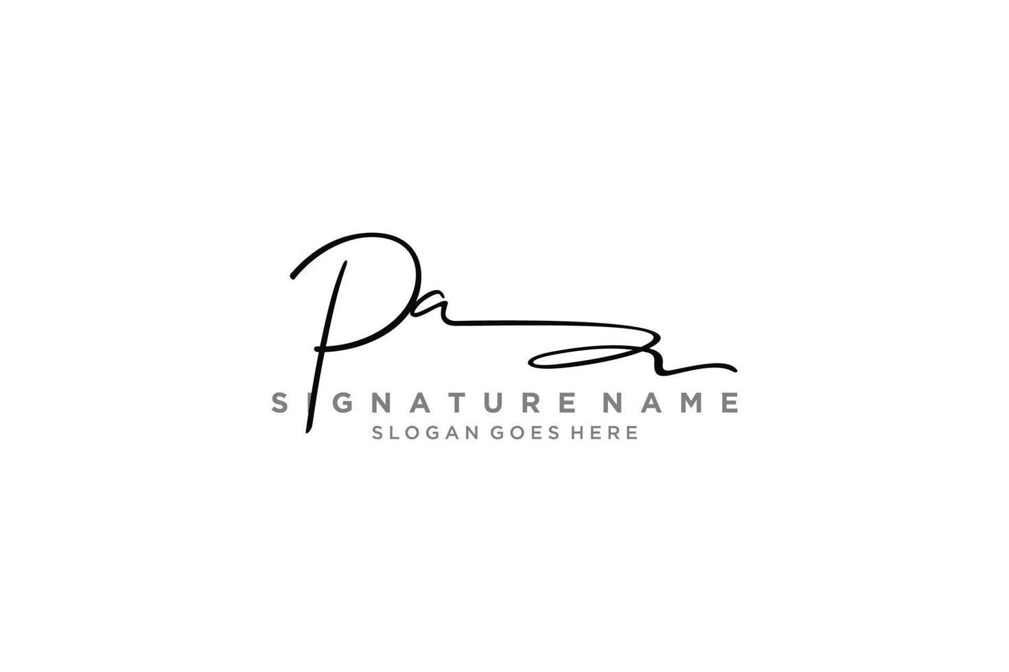 Anfangspa Brief Signatur Logo Vorlage elegantes Design Logo Zeichen Symbol Vorlage Vektor Icon