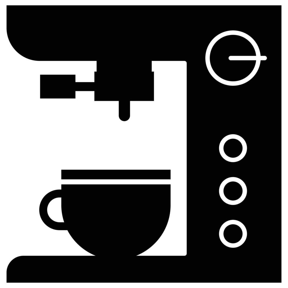 Kaffeemaschine, die leicht geändert oder bearbeitet werden kann vektor