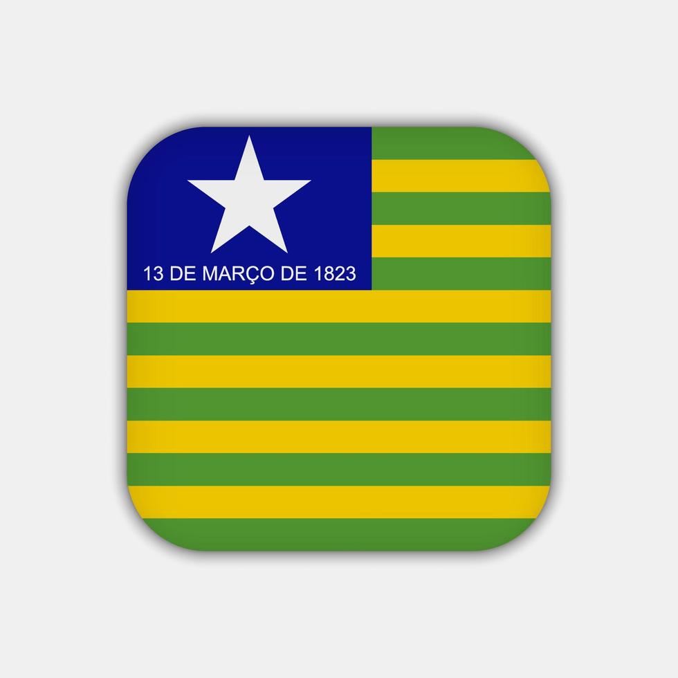 piaui flagga, stat av Brasilien. vektor illustration.