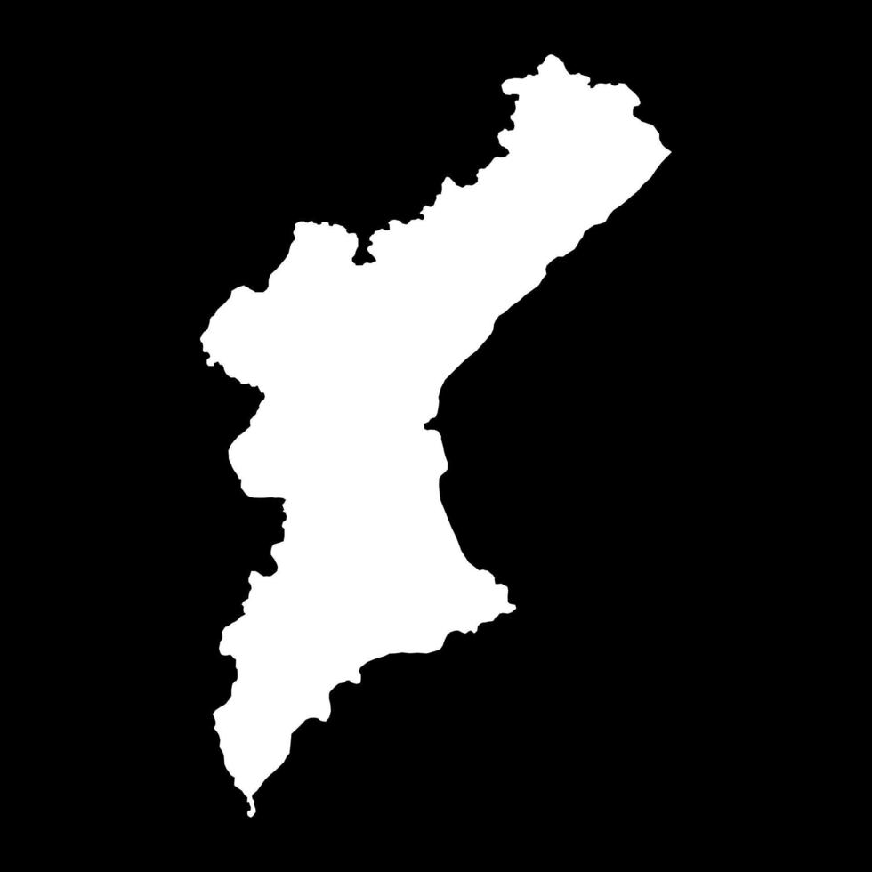 Valencianische Gemeindekarte, Region Spanien. Vektor-Illustration. vektor