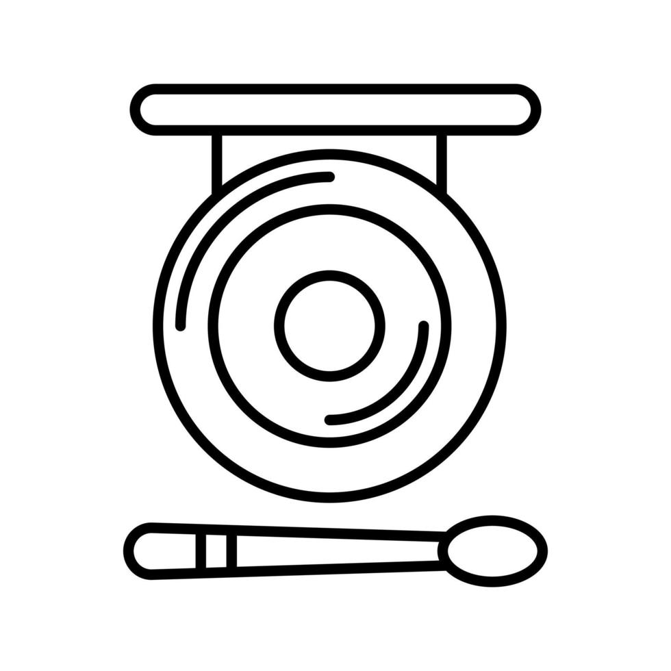 Gong-Vektor-Symbol vektor