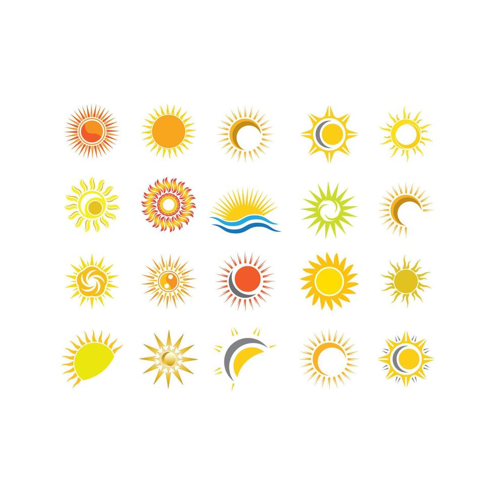 kreative sonnenkonzept-logoillustration vektor