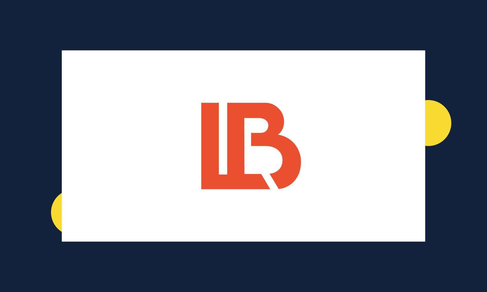 alphabet buchstaben initialen monogramm logo lb, bl, l und b vektor