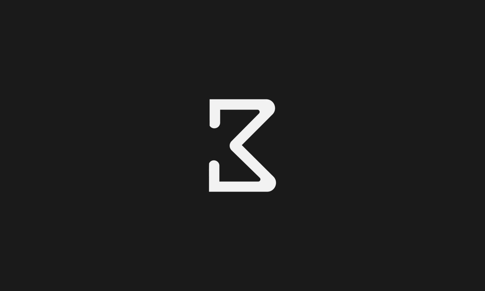 b buchstabe logo monogramm minimalistisches design vektor