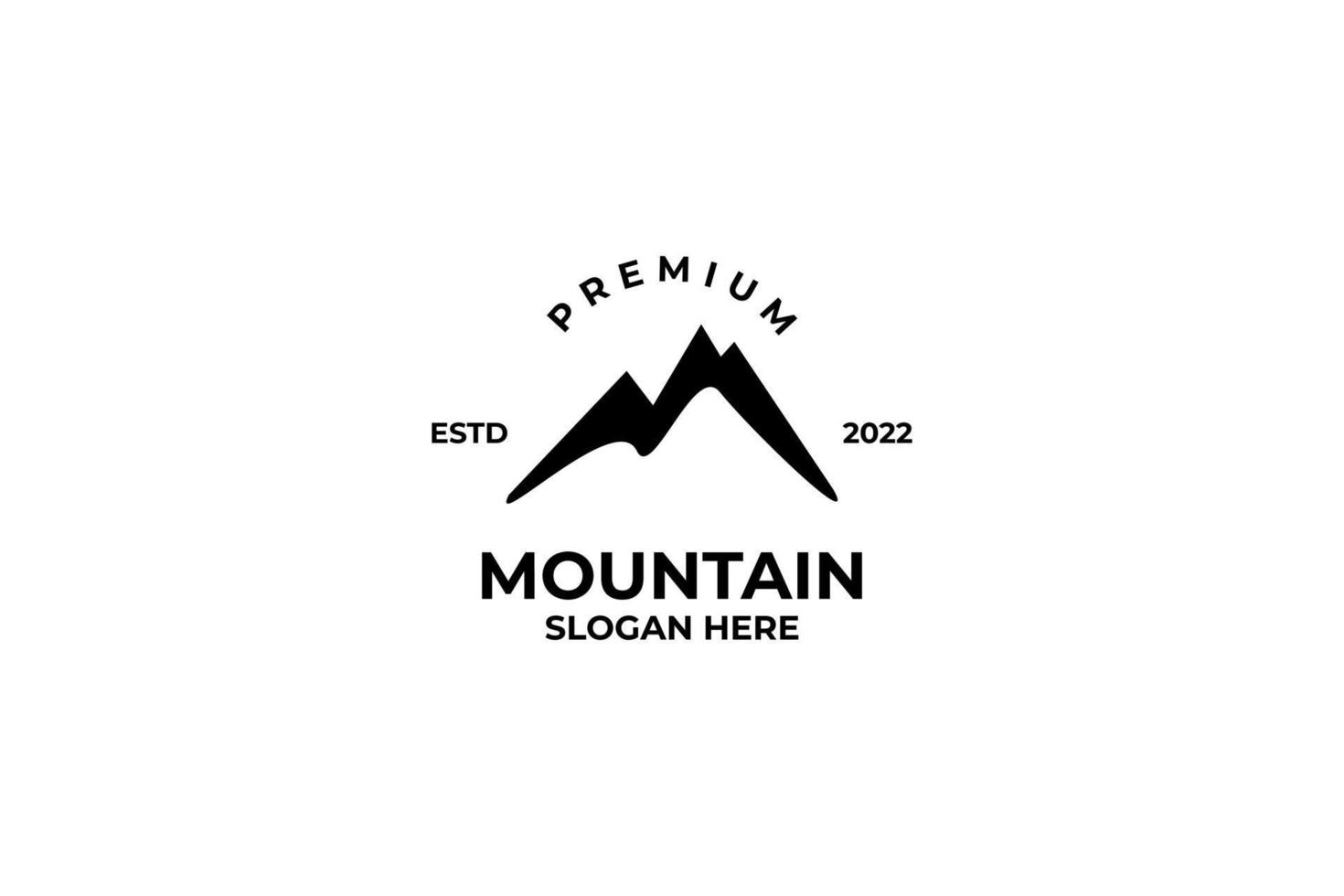 berg eller kulle logotyp design vektor mall