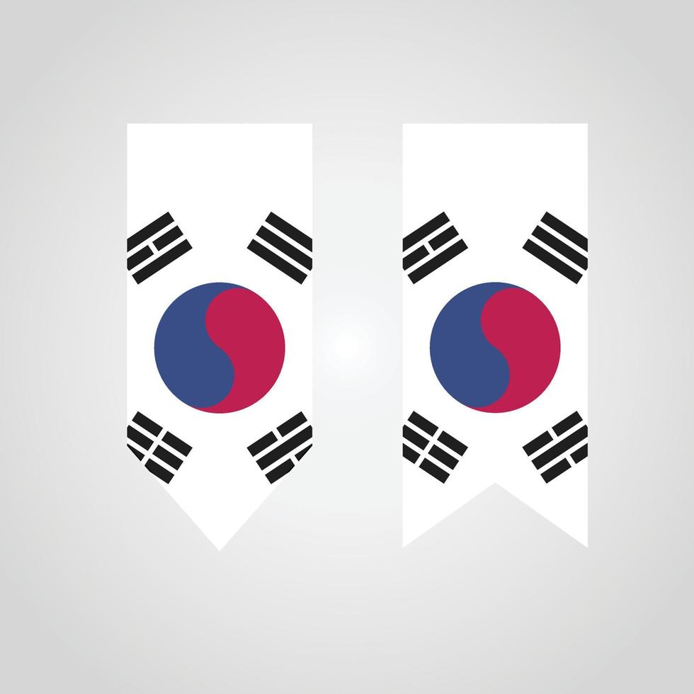 Südkorea haning flag vektor