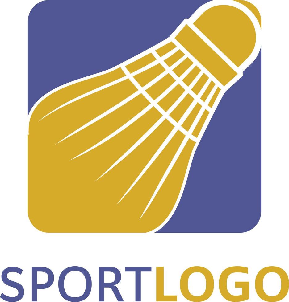 Logo-Design der professionellen Badminton-Sportmannschaft. Badminton-Sport-Logo-Vorlagenvektor. Sportverein-Logo-Konzept. vektor