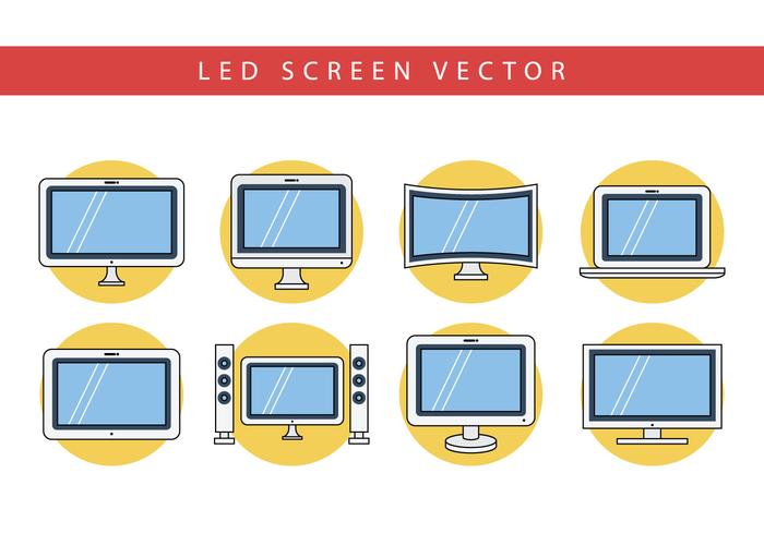 Free Flat LED Bildschirm Vektor