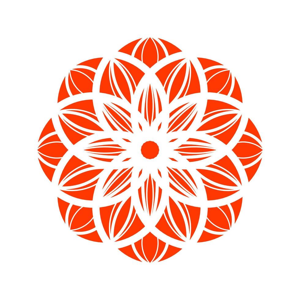 asiatisches Kreisblumenmuster. dekoratives rundes Muster. Mandala mit rundem Muster. runde Hintergründe für Grußkarten, Einladungen, Tattoo-Vorlagen, Business-Stil, Karten oder anderes. Vektor-Illustration vektor