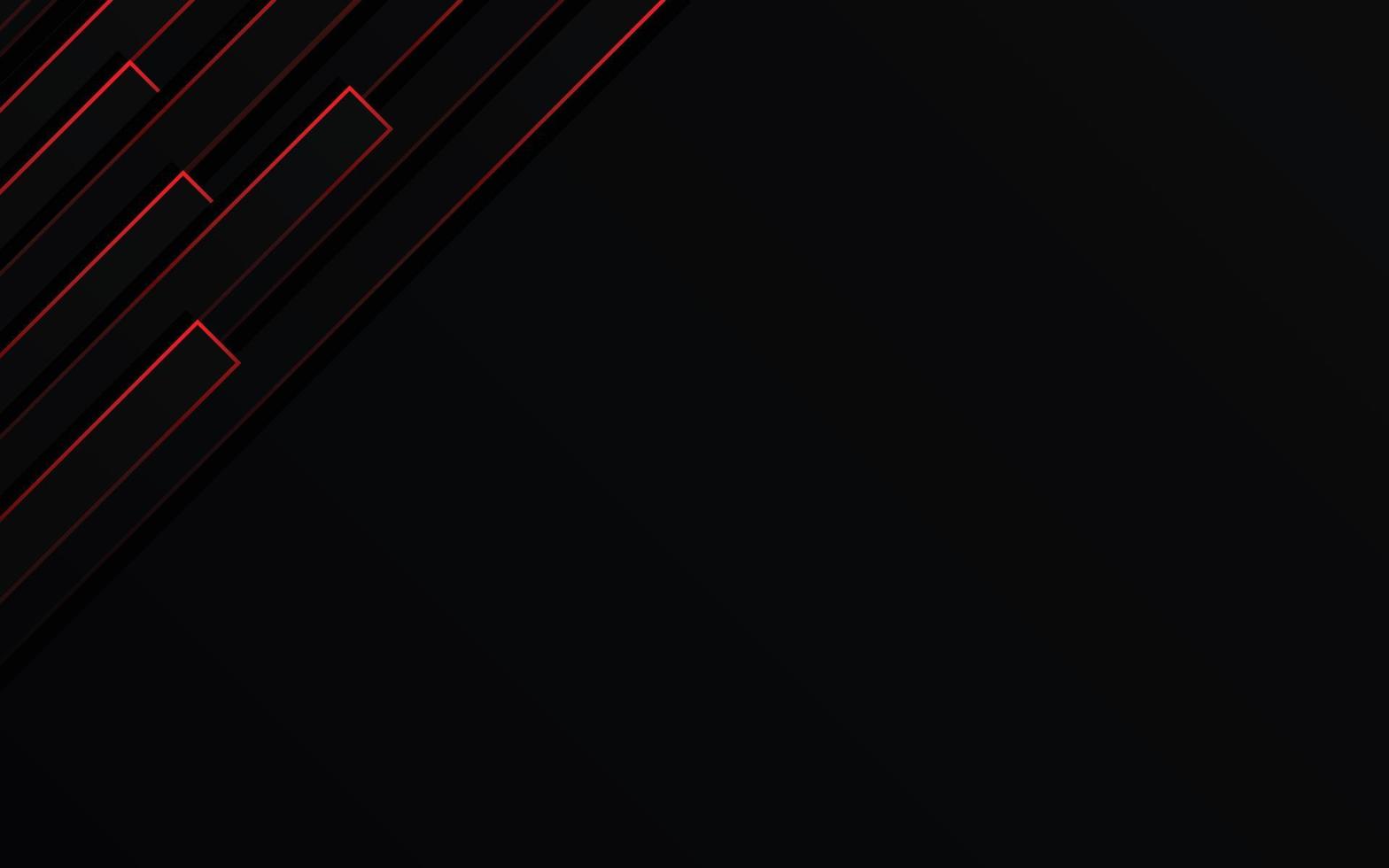 abstrakte rote Lichtlinien Rohrgeschwindigkeit Zoom auf schwarzem Hintergrund Technologie vektor