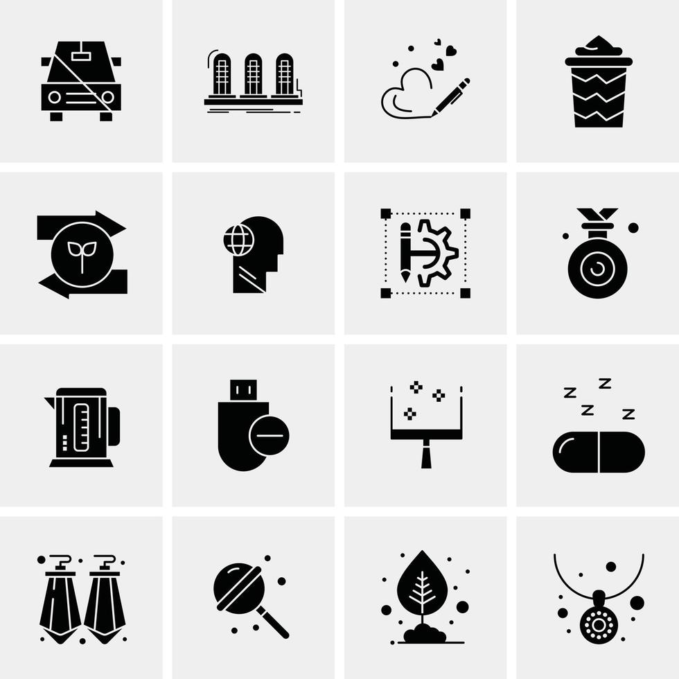 16 universelle Business-Icons Vektor kreative Icon-Illustration zur Verwendung in Web- und mobilen Projekten