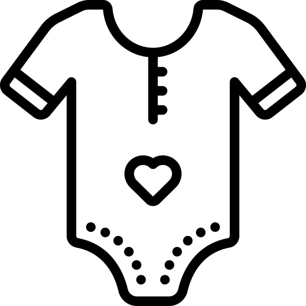 Liniensymbol für Bodysuit vektor