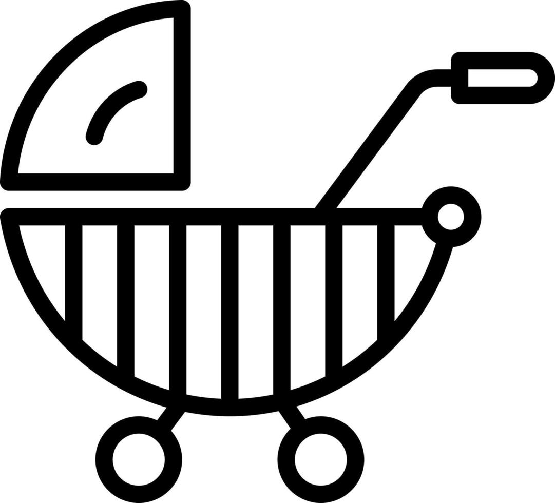 Liniensymbol für Kinderwagen vektor