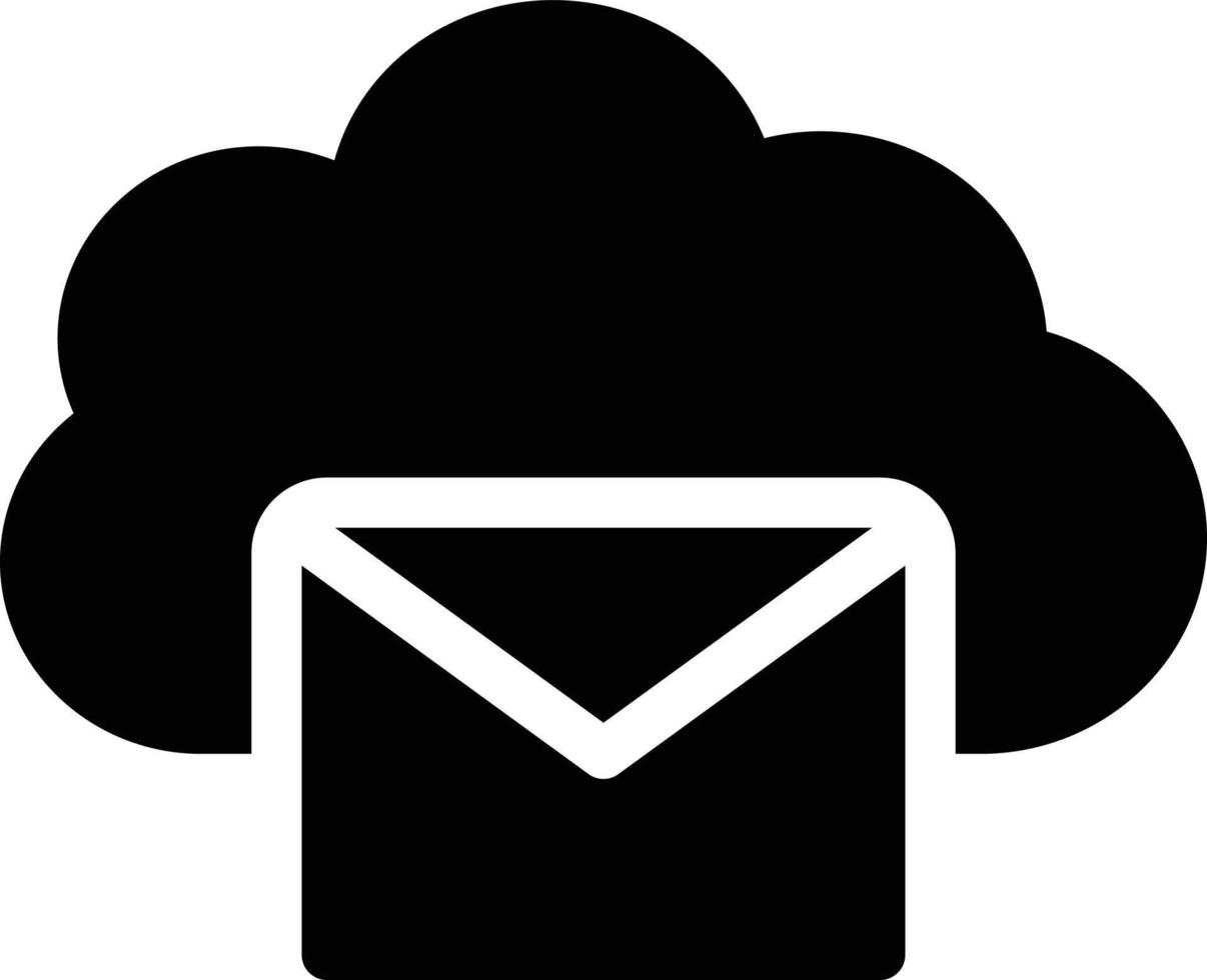 cloud mail-vektorillustration auf einem hintergrund. hochwertige symbole. vektorikonen für konzept und grafikdesign. vektor