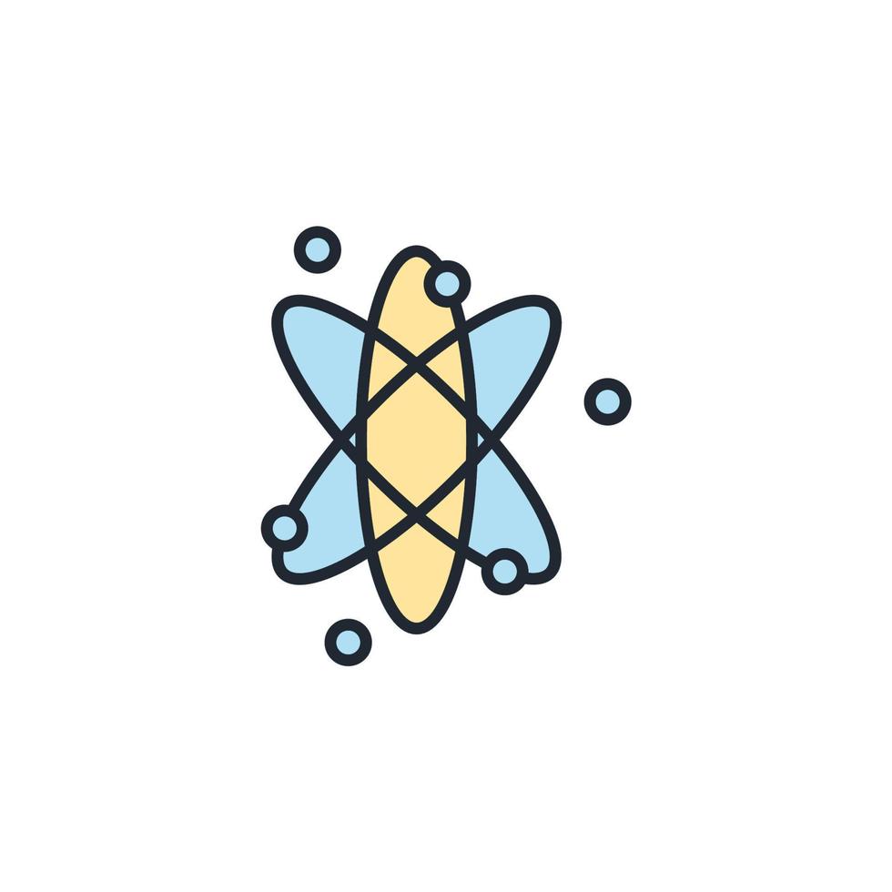 Atomikonen symbolen Vektorelemente für infographic Web vektor