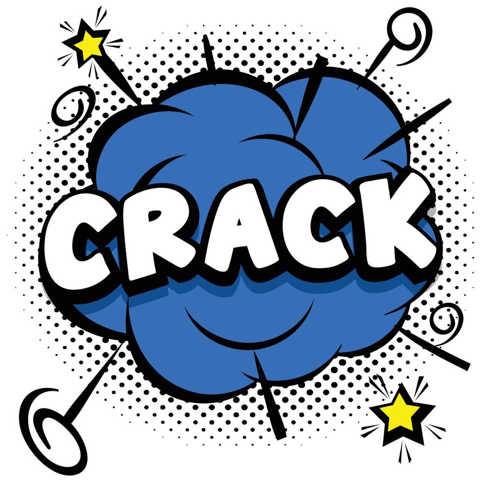 Crack Comic helle Vorlage mit Sprechblasen auf bunten Rahmen vektor