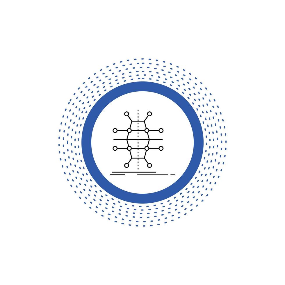 distribution. rutnät. infrastruktur. nätverk. smart linje ikon. vektor isolerat illustration