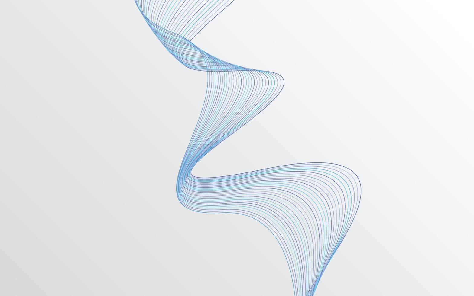 abstrakte blaue Wellenlinien Hintergrund vektor