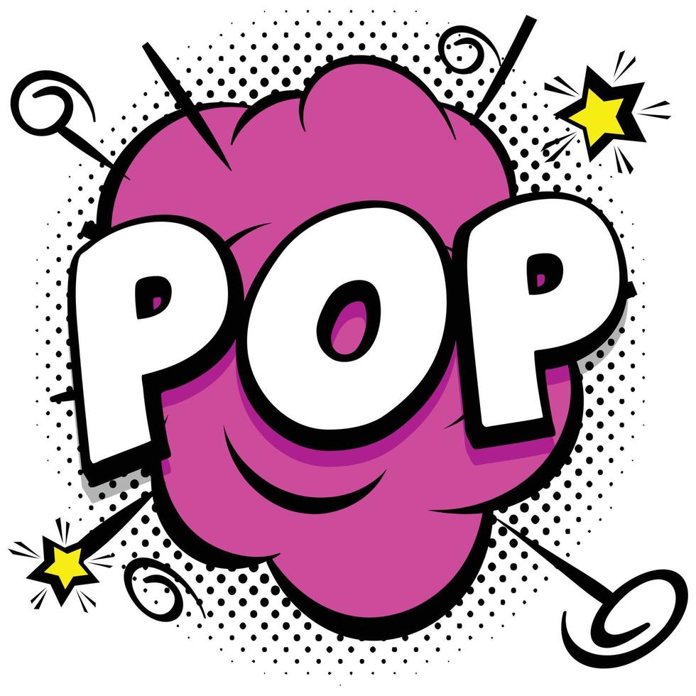 pop- komisk ljus mall med Tal bubblor på färgrik ramar vektor