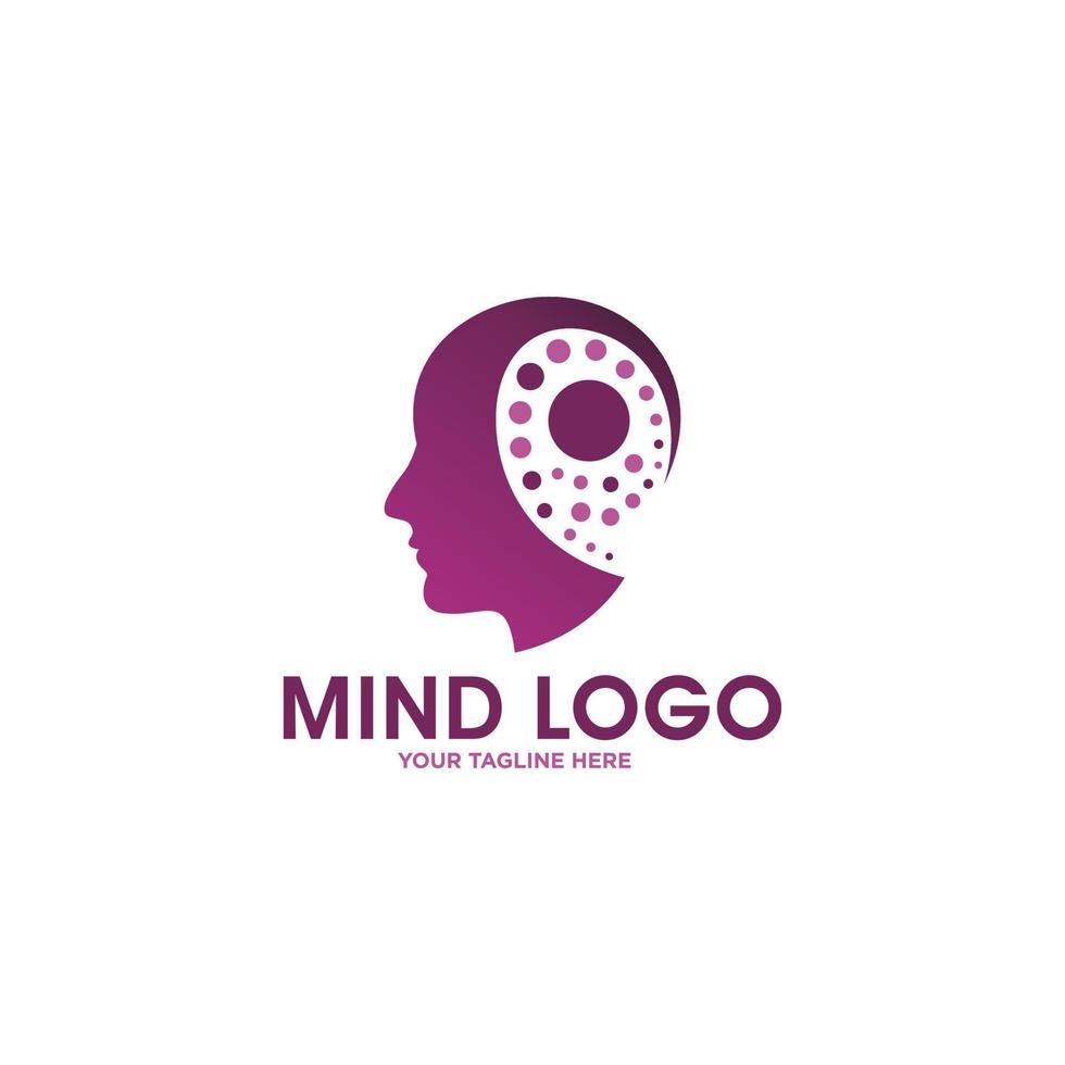 Logo-Vektorvorlage für den menschlichen Geist vektor