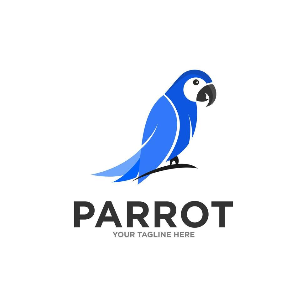 papegoja logotyp design vektor mall