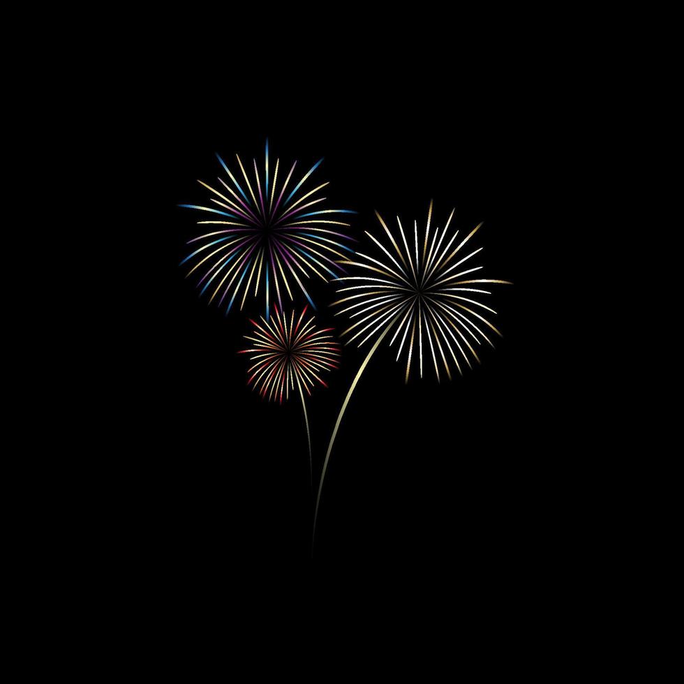 Feuerwerk-Vektorgrafiken mit verschiedenen Farben für verschiedene Feierlichkeiten, Neujahr, Festivals usw. vektor