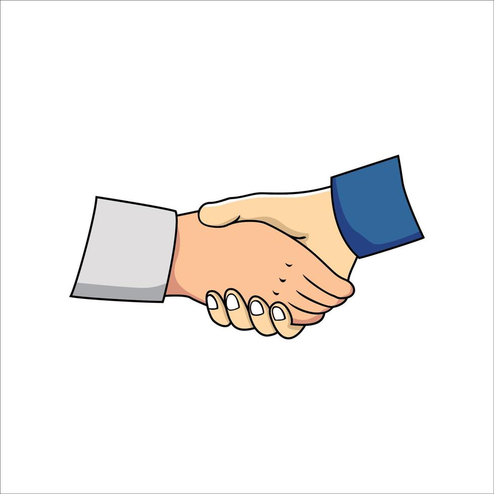 Handshake-Design-Illustration. Symbolvektor für Partnerschaft. Vereinbarungszeichen und Symbol. vektor