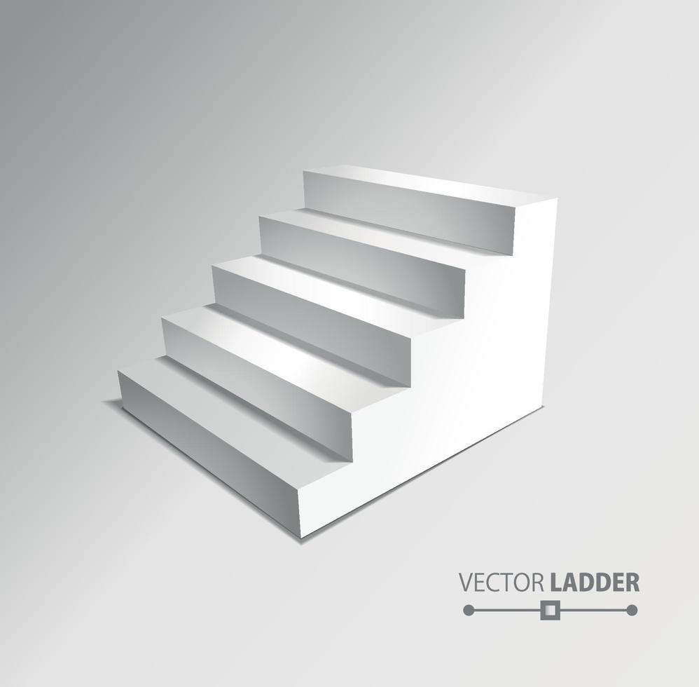 trappa isolerat på grå bakgrund. steg. vektor