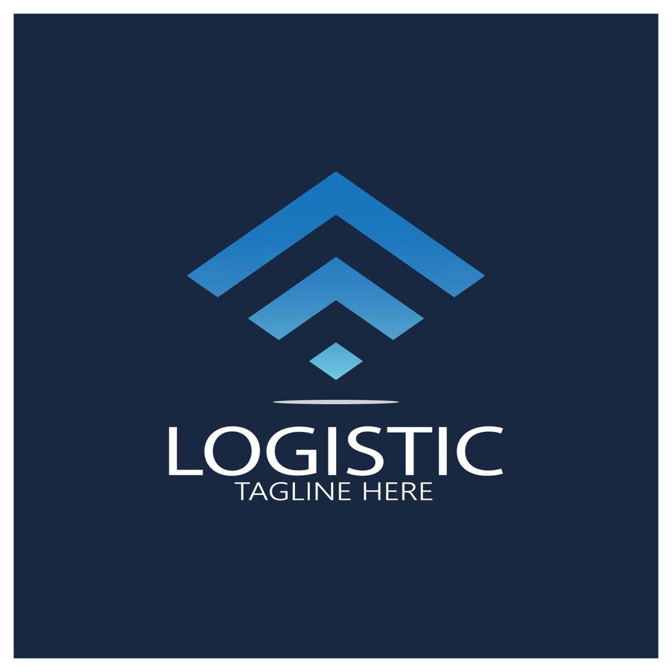 logistik logotyp ikon illustration vektor design distribution symbol leverans av varor ekonomi finansiera