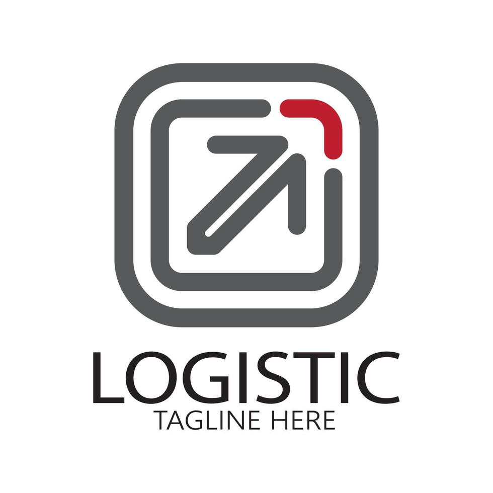 logistik logotyp ikon illustration vektor design distribution symbol leverans av varor ekonomi finansiera