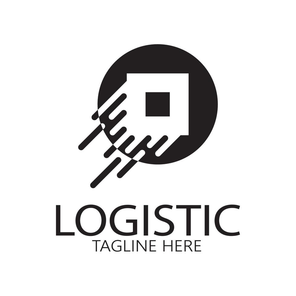 logistik logotyp ikon illustration vektor design distribution symbol leverans av varor ekonomi finansiera