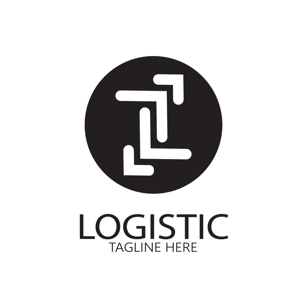 logistik logotyp ikon illustration vektor design distribution symbol leverans av varor ekonomi finansiera