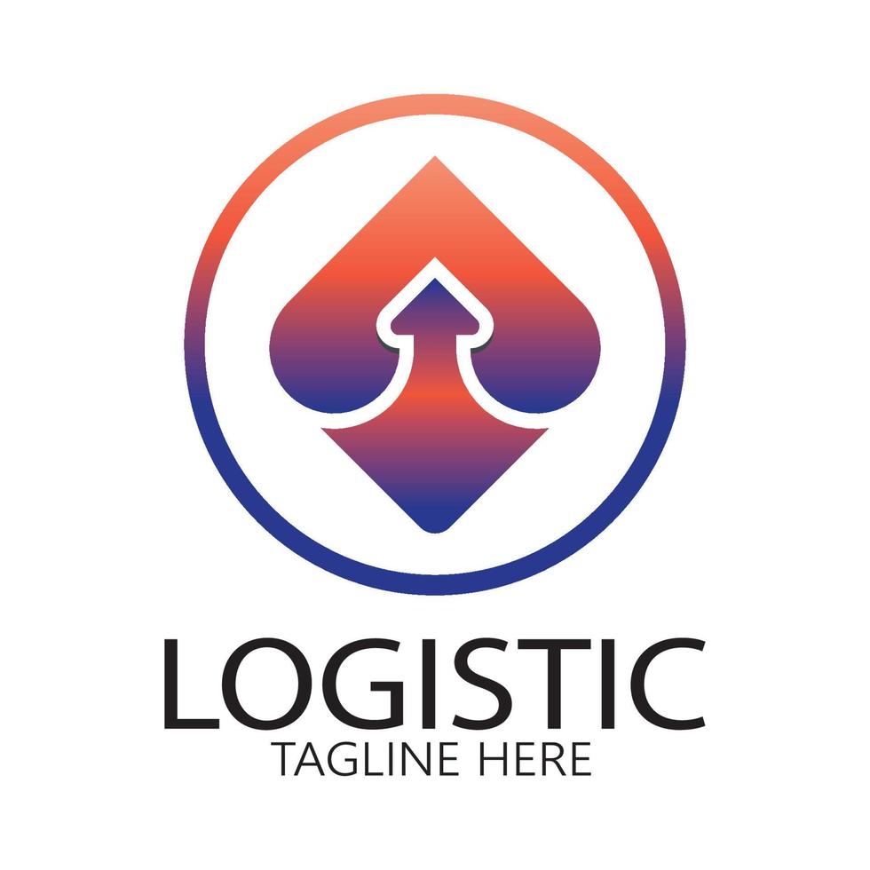 logistik logotyp ikon illustration vektor design distribution symbol leverans av varor ekonomi finansiera