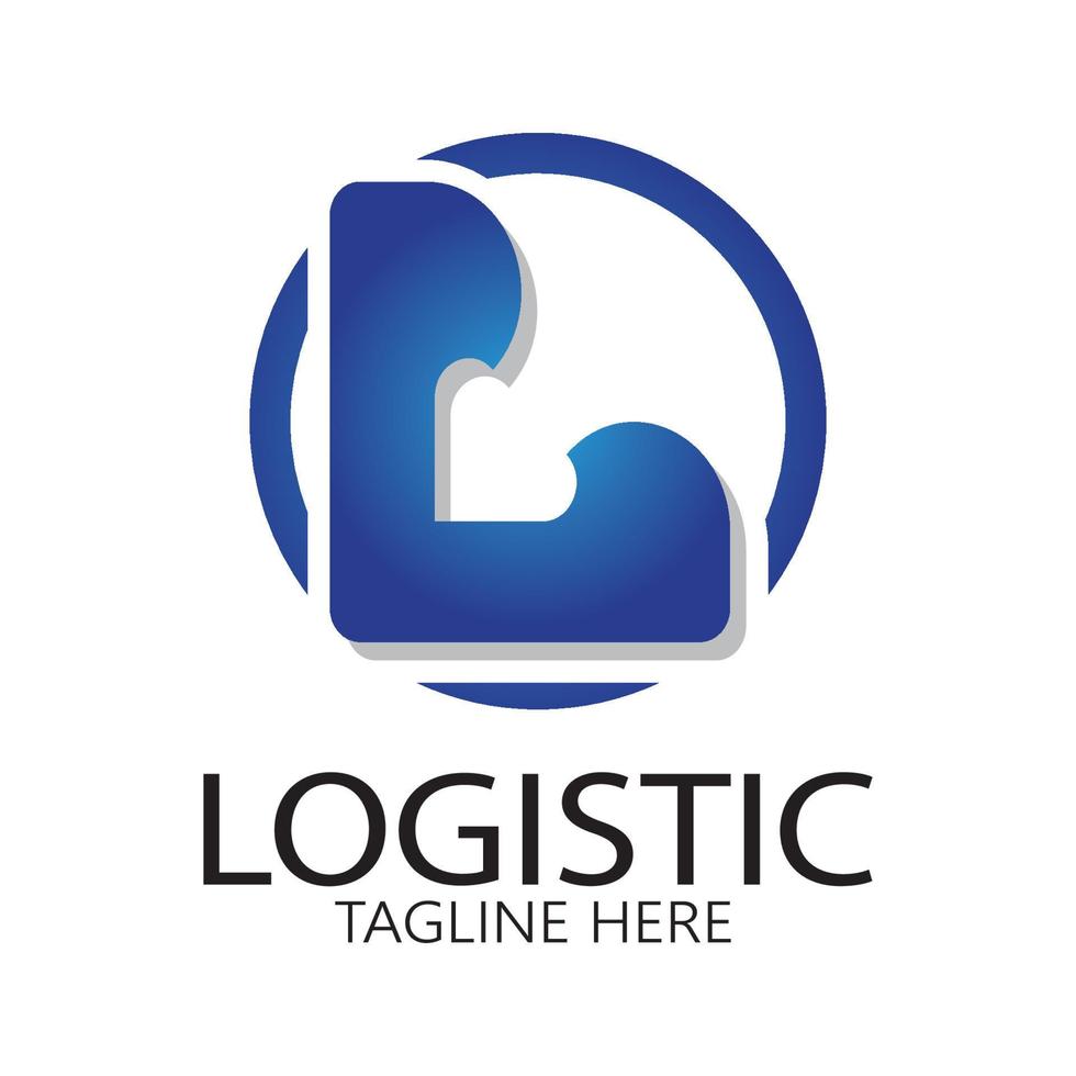 logistik logotyp ikon illustration vektor design distribution symbol leverans av varor ekonomi finansiera