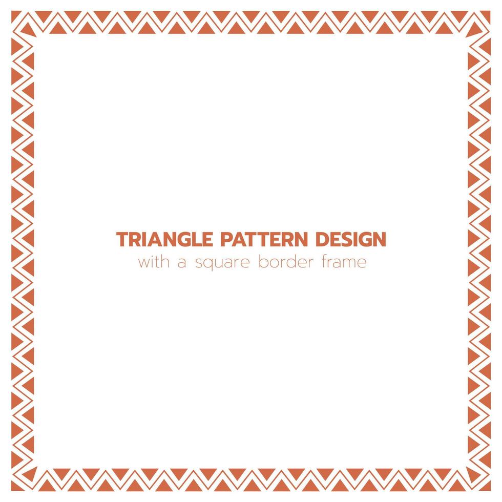 triangel mönster design med en fyrkant gräns ram vektor