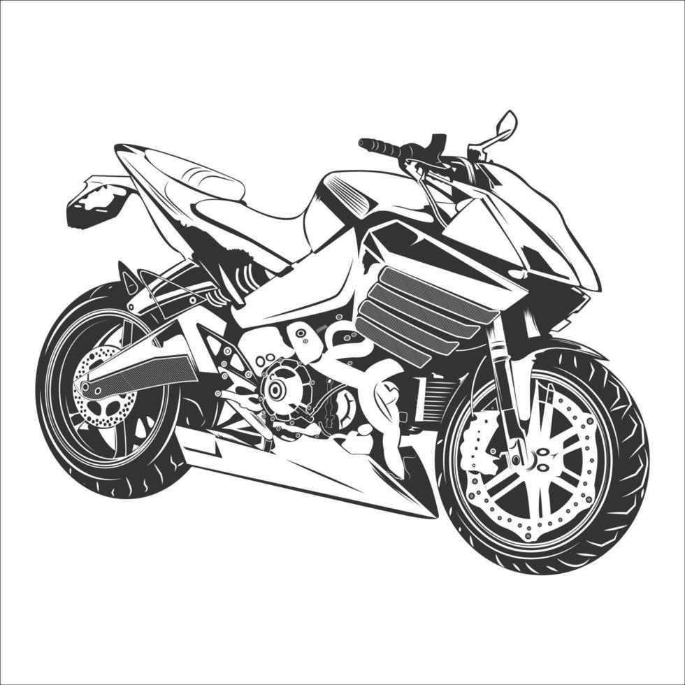 Motorrad-Vektor-Illustration vektor
