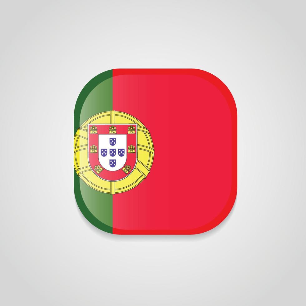 Runder Knopf des Portugal-Flaggendesigns vektor