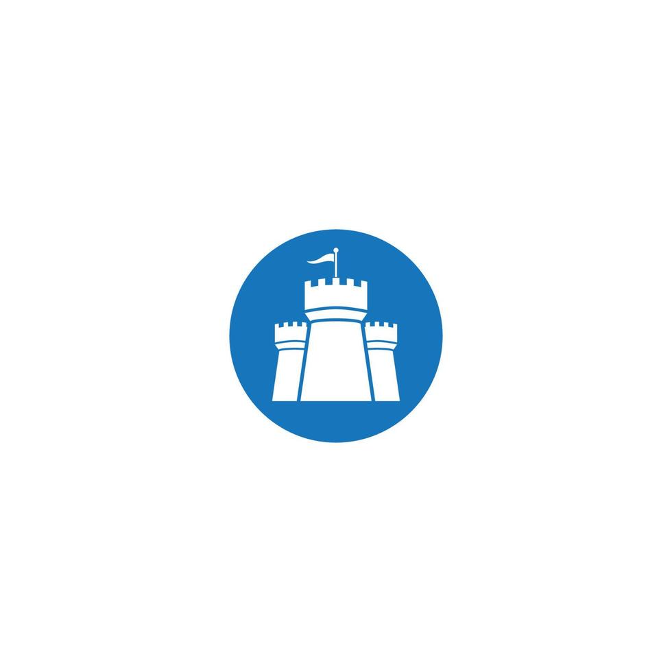 Schloss-Logo-Vektor-Symbol-Illustration vektor