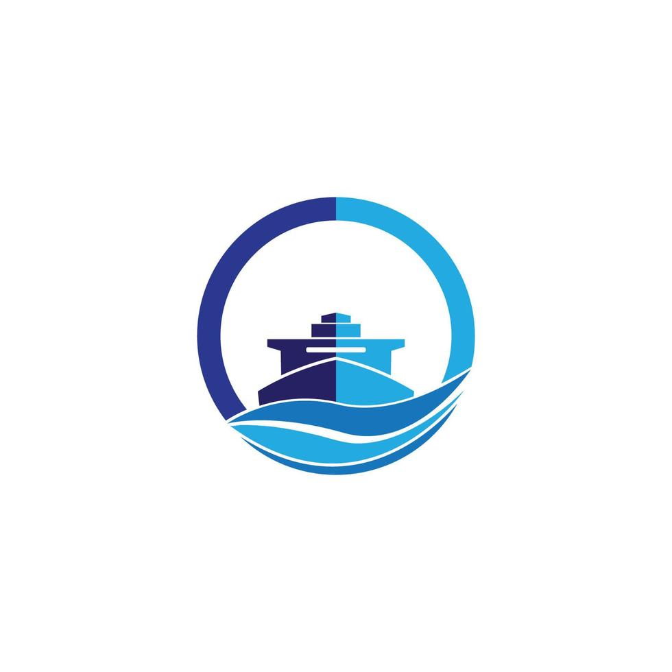 Kreuzfahrtschiff-Logo-Vorlage Vektor-Symbol vektor