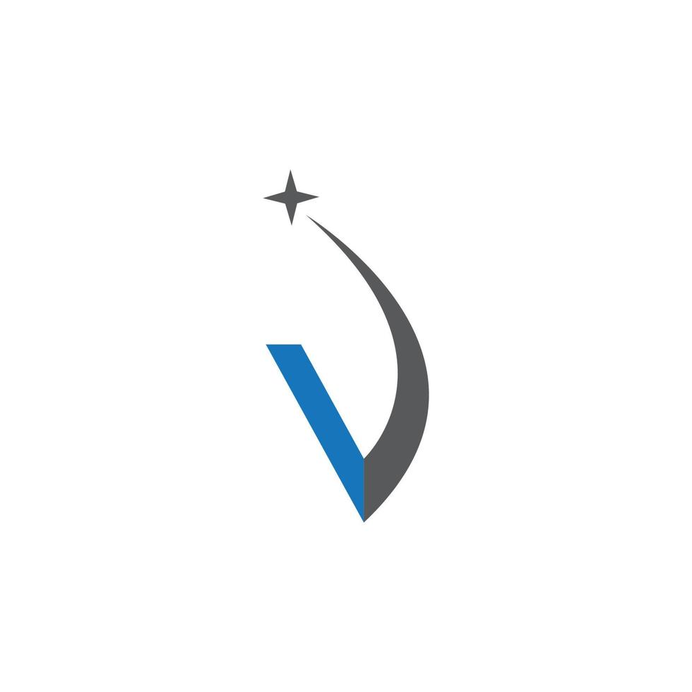 v Brief Logo Vorlage Vektor Illustration